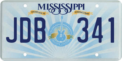 MS license plate JDB341