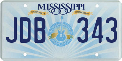MS license plate JDB343
