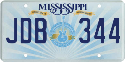 MS license plate JDB344