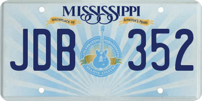 MS license plate JDB352