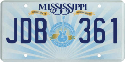 MS license plate JDB361