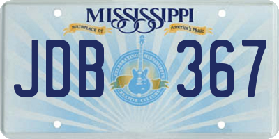 MS license plate JDB367