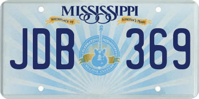 MS license plate JDB369