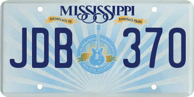 MS license plate JDB370