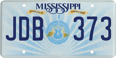 MS license plate JDB373