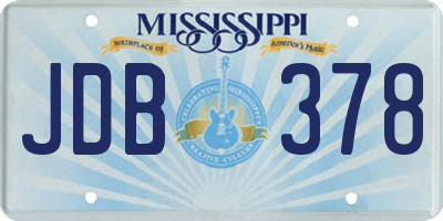 MS license plate JDB378