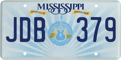 MS license plate JDB379