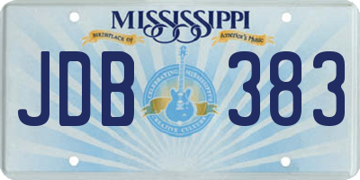MS license plate JDB383
