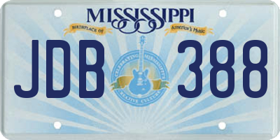 MS license plate JDB388