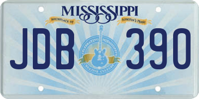 MS license plate JDB390