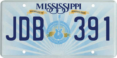 MS license plate JDB391