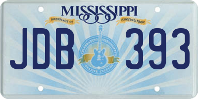 MS license plate JDB393