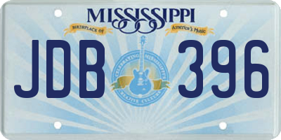 MS license plate JDB396