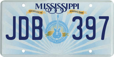 MS license plate JDB397