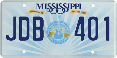 MS license plate JDB401