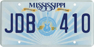 MS license plate JDB410