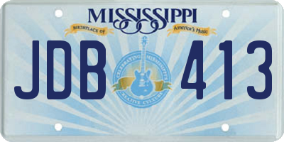 MS license plate JDB413