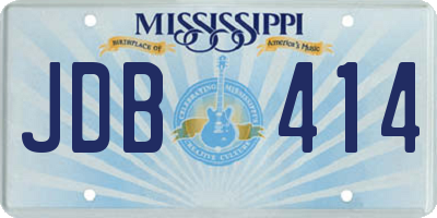 MS license plate JDB414