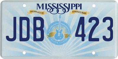 MS license plate JDB423