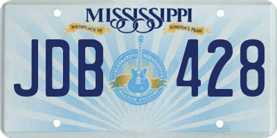 MS license plate JDB428