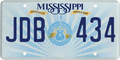 MS license plate JDB434