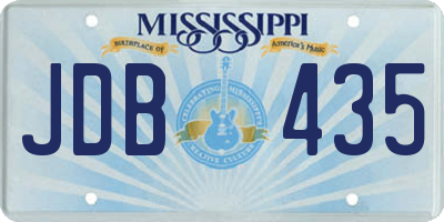 MS license plate JDB435