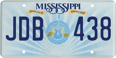 MS license plate JDB438