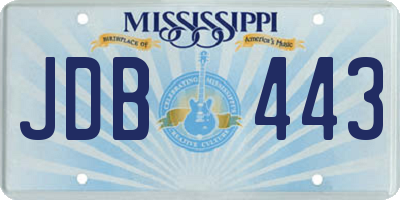 MS license plate JDB443