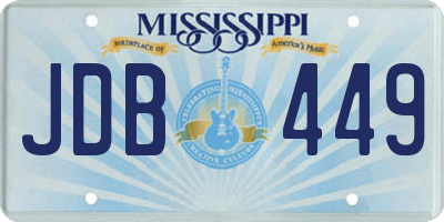 MS license plate JDB449