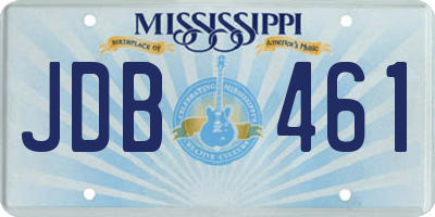 MS license plate JDB461