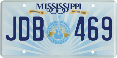 MS license plate JDB469