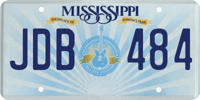 MS license plate JDB484