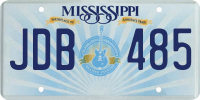 MS license plate JDB485