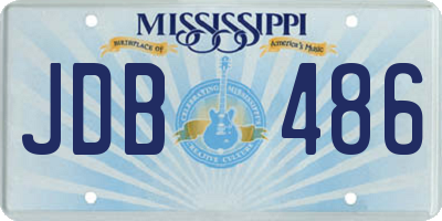 MS license plate JDB486