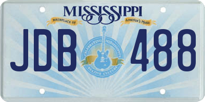 MS license plate JDB488