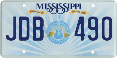 MS license plate JDB490