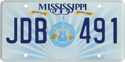 MS license plate JDB491