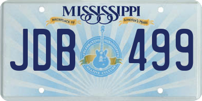 MS license plate JDB499