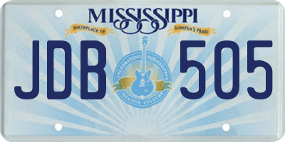 MS license plate JDB505
