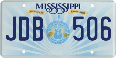 MS license plate JDB506