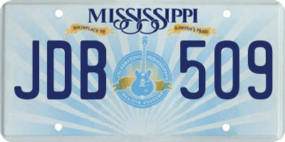 MS license plate JDB509