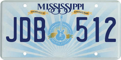 MS license plate JDB512