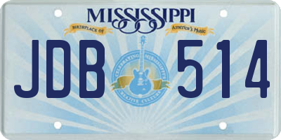 MS license plate JDB514