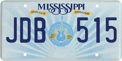 MS license plate JDB515