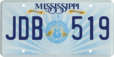 MS license plate JDB519