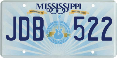 MS license plate JDB522