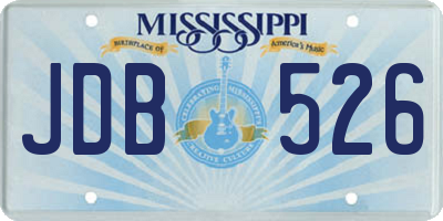 MS license plate JDB526