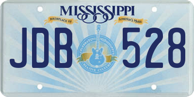 MS license plate JDB528