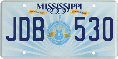 MS license plate JDB530