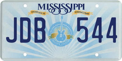 MS license plate JDB544